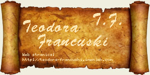 Teodora Francuski vizit kartica